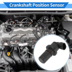 Crankshaft Position Sensor for Ford (1 Pc, Black Metal Plastic)