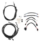 14" Black Extended Stainless Brake Line for Harley Electra Glide, Road King (2000–2023)