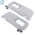Set of 2 Sun Visors for Toyota Corolla (2009–2013) Gray with Mirror