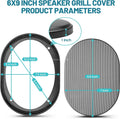 1 Pair Steel Mesh Speaker Grill Covers for Car Audio (Universal Fit)