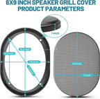 1 Pair Steel Mesh Speaker Grill Covers for Car Audio (Universal Fit)
