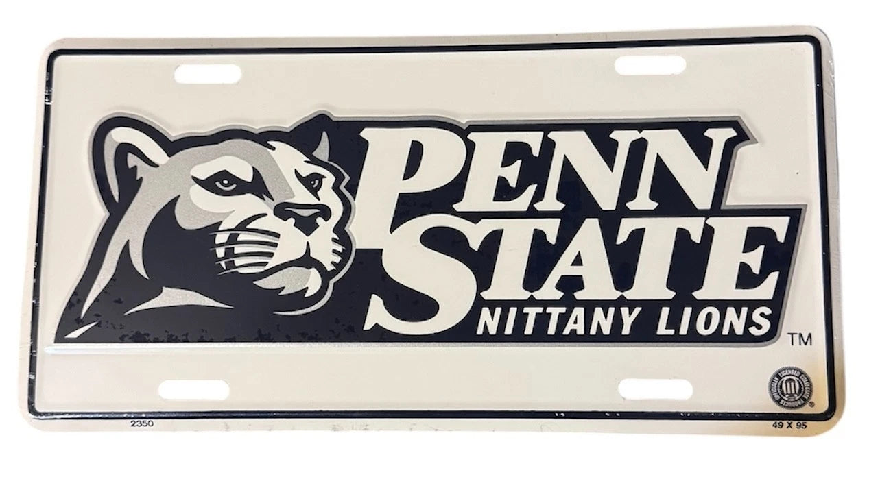 Metal Embossed License Plate for Penn State Nittany Lions (6" x 12")