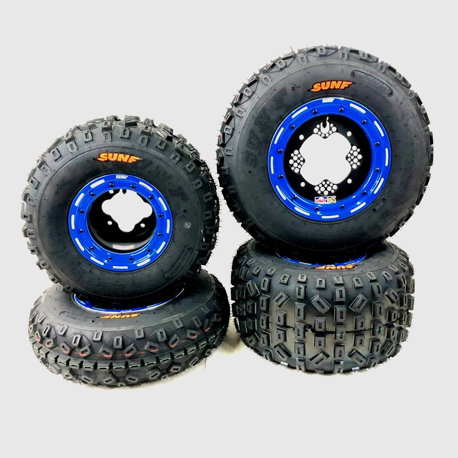 DWT G3 Black Beadlock Wheels & MX Sunf A031 Tires for Yamaha Raptor 700 (2006–2023)
