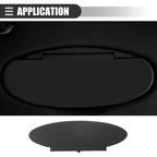 Sun Visor Vanity Mirror Cover for Porsche - Driver/Passenger Side, Black