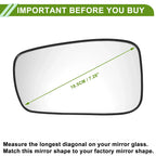 Left Side Mirror Glass for Hyundai Sonata (2011-2014)