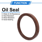 2X Oil Seal Rotary Shaft Seal FKM Rubber 100x120x13mm for Various Models