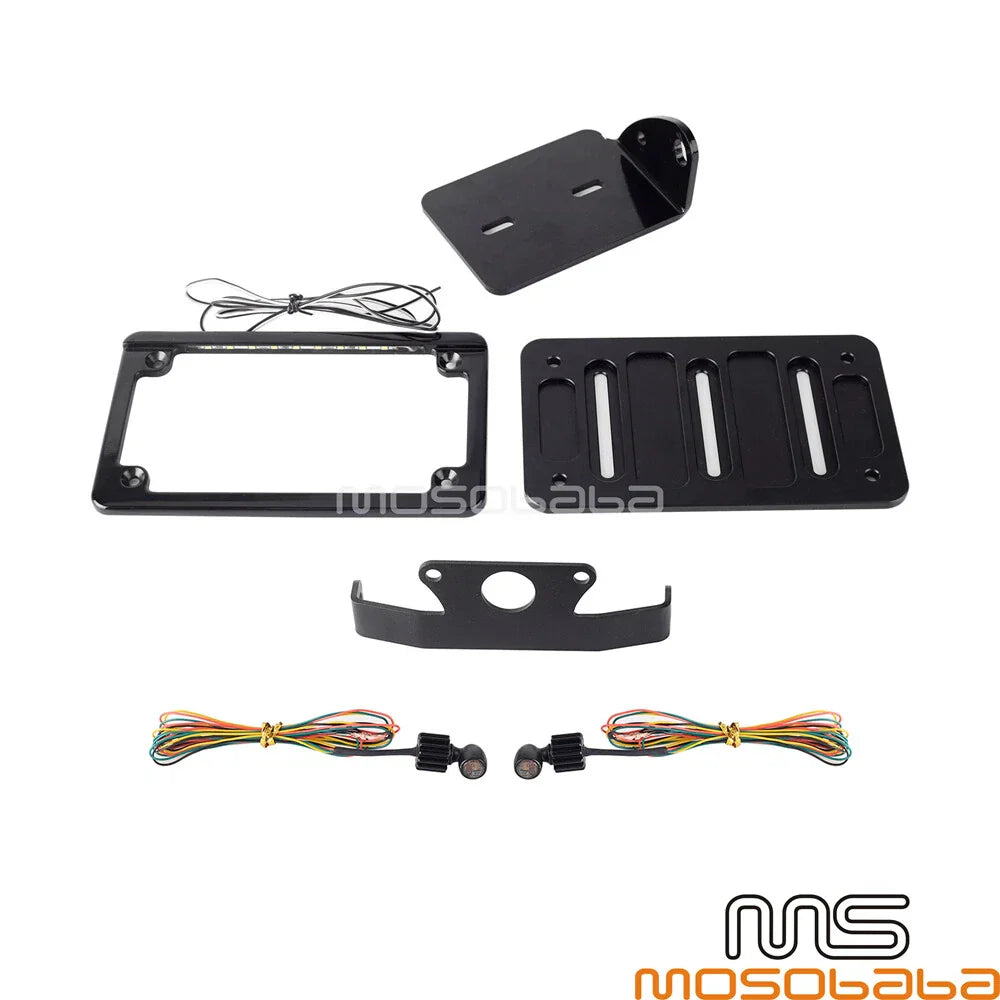 LED Rear Turn Tail Light License Plate Bracket Frame for Sportster S (2021-2023)