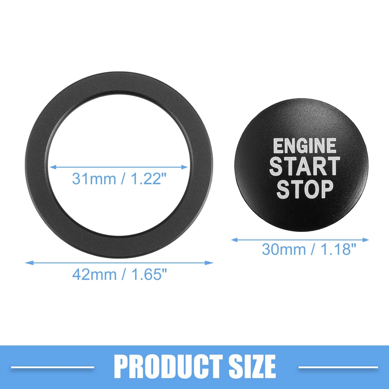 Start Stop Ignition Button Cover Decal for Toyota Camry Prius RAV4 Corolla (2012–2023)