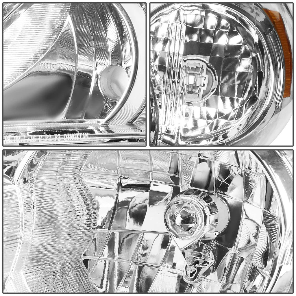 Pair of Chrome Housing Amber Corner Headlights for Toyota Corolla (2011–2013)