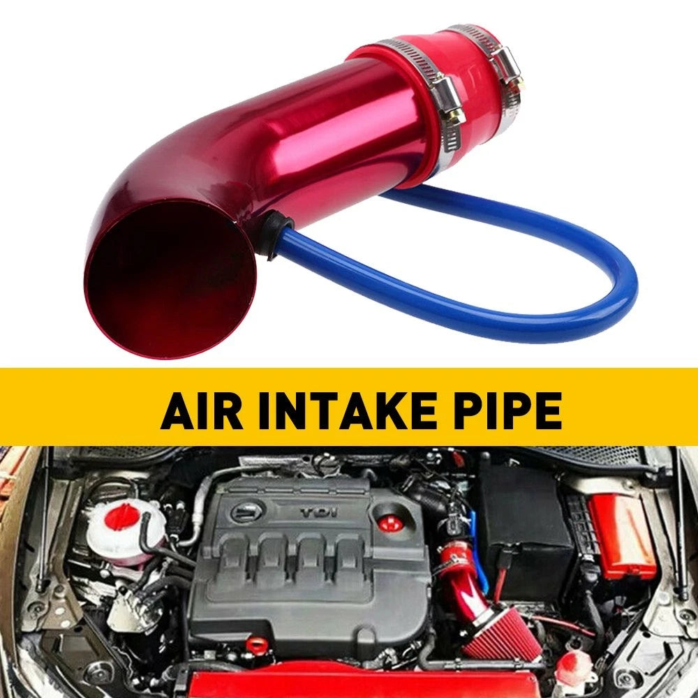 Set of 2 Feed Enclosed Pipe Intake Induction Hose Kit 3" Universal