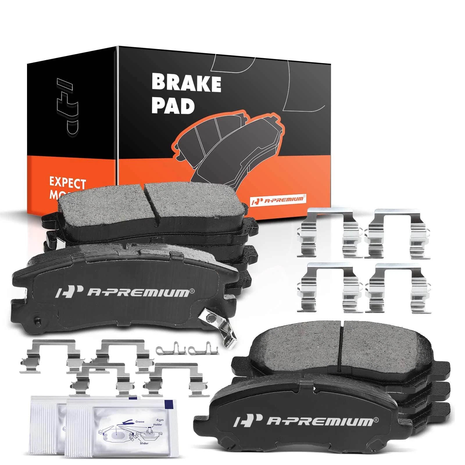 Set of 8 Ceramic Brake Pads for Mitsubishi Eclipse (2001–2012) Galant