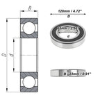Deep Groove Ball Bearing P5 for Scooter Skateboard (1 Pc) 65x120x23mm