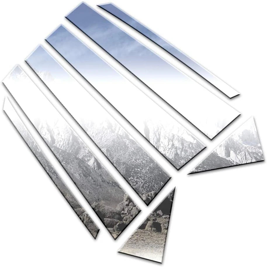 Luxury Chrome Pillar Post Trim with Triangles for 2013–2019 Nissan Sentra