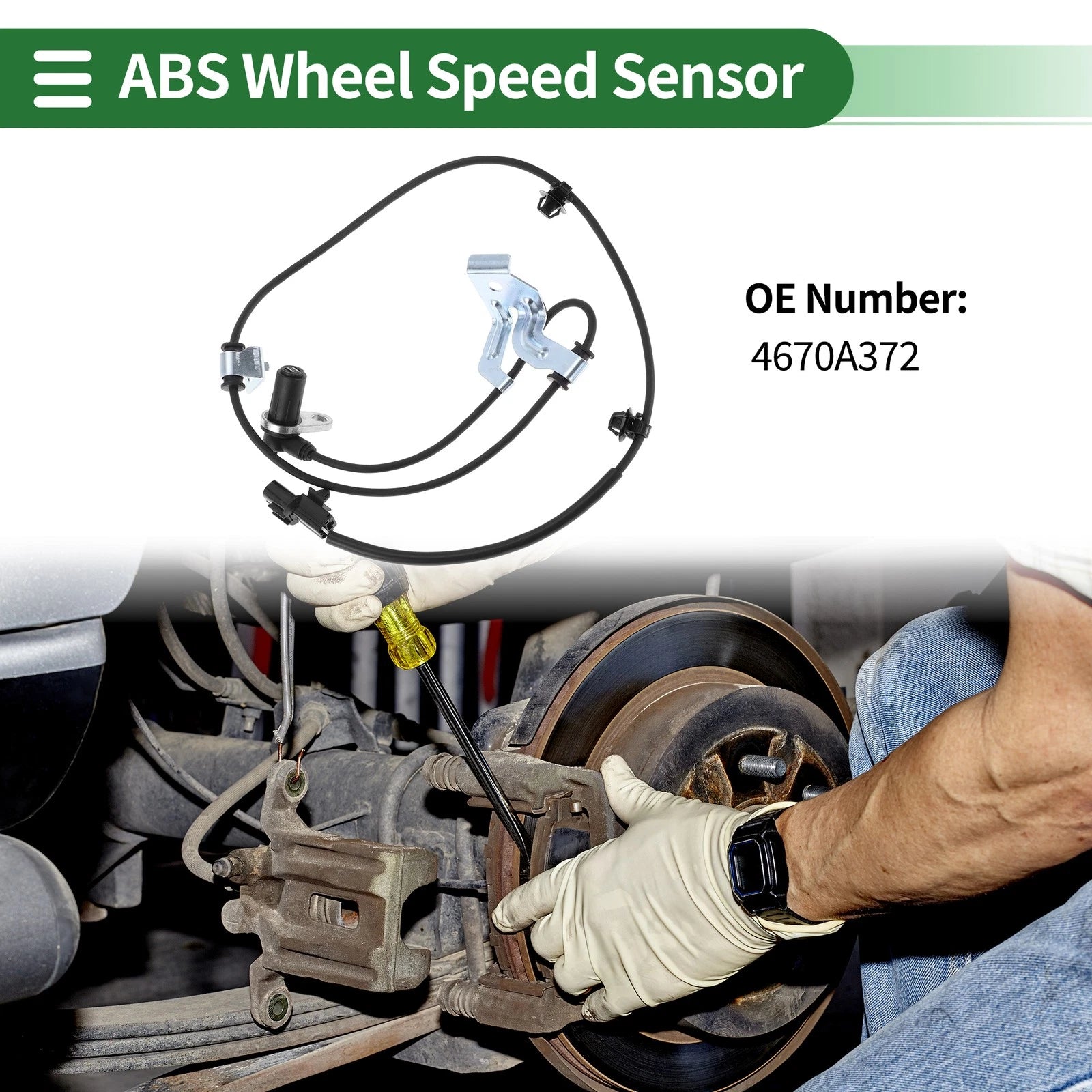 ABS Wheel Speed Sensor for Mitsubishi Galant (2004–2012) No. 4670A372
