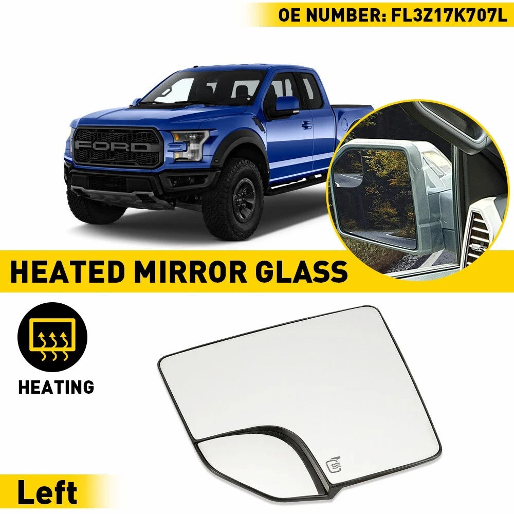 Driver Side Mirror Glass for Ford F150 (2015–2018)