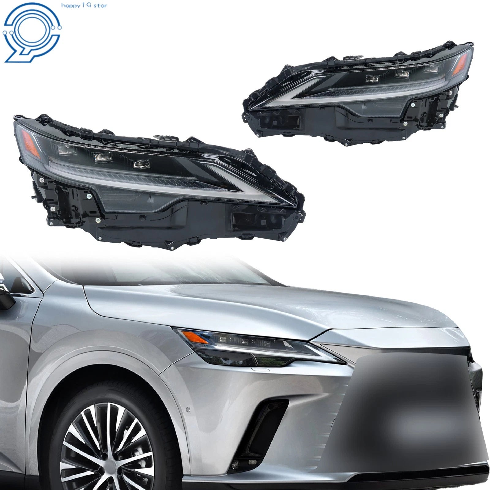 Set of 2 LED Headlights for Lexus RX350/RX450h/RX500 (2023–2025)