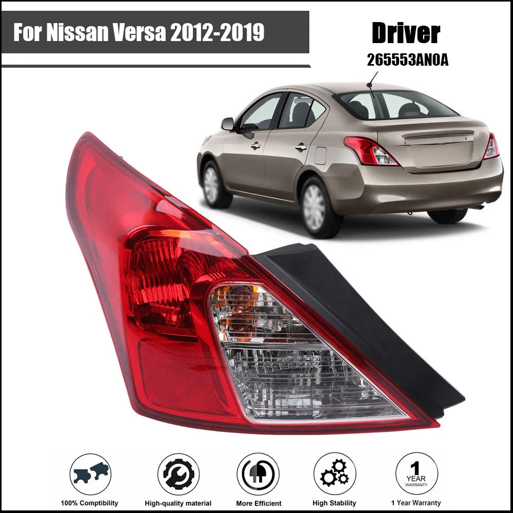 Halogen Tail Light Assembly for Nissan Versa (2012â2019) Left Side