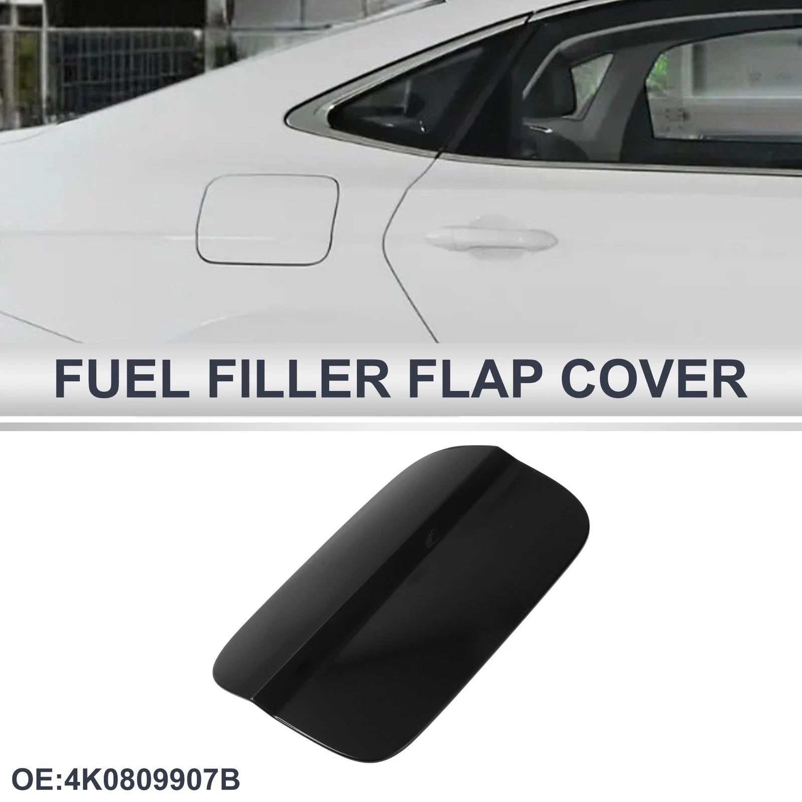 Fuel Tank Door Cap for Audi A6 (2019–2024) No. 4K0809907B Black