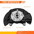 Front LH Loaded Wheel Bearing Hub Knuckle Assembly for Toyota Corolla (2014–2017)