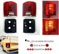 Sequential LED Tail Light Set with Flasher w Trim for 1973-1991 Blazer Jimmy