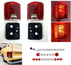 Sequential LED Tail Light Set with Flasher w Trim for 1973-1991 Blazer Jimmy