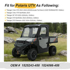 4X Matte Black Rim Caps for Polaris Ranger 570 Crew SP NorthStar (2022–2025)