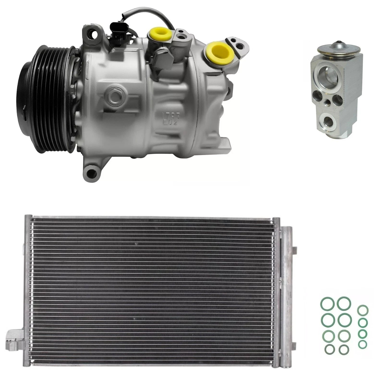 A/C Compressor Kit with Condenser for BMW Alpina B7 4.4L (2018–2018)