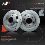 Front Drilled Brake Rotors & Ceramic Pads for GMC Envoy (2002-2009)