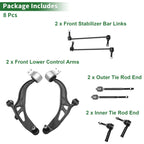8 Pc Front Lower Control Arms for Ford Explorer (2011–2018) No.K622215/K622216/K750616