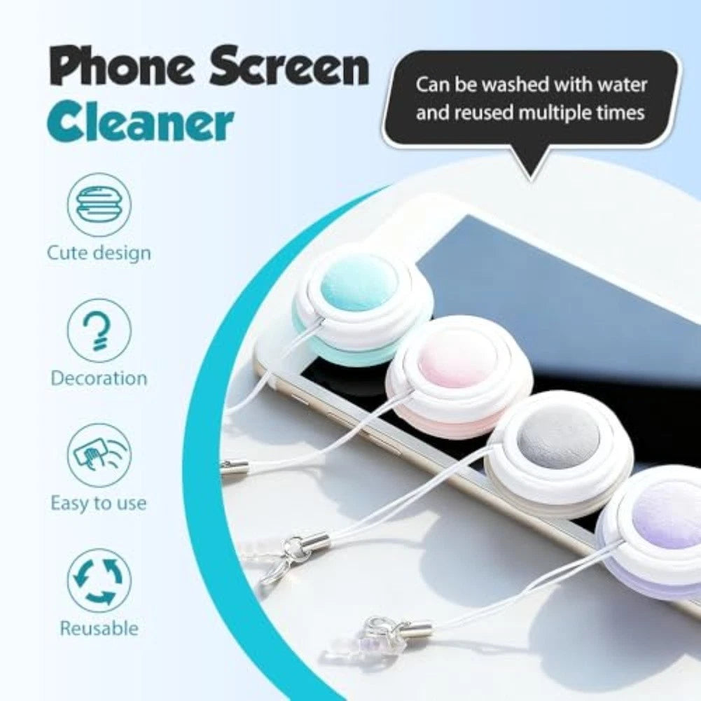Keychain Portable Phone Screen Cleaner for Lenses and Glasses (3x5x1.6cm)