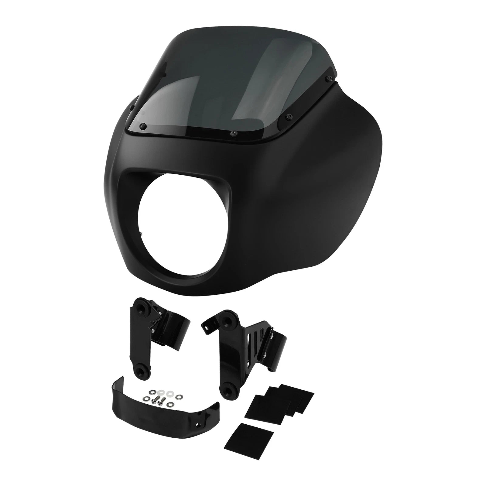 Headlight Fairing & Bracket for Harley FXBB FXLR FXST (2018–2025) Black Denim