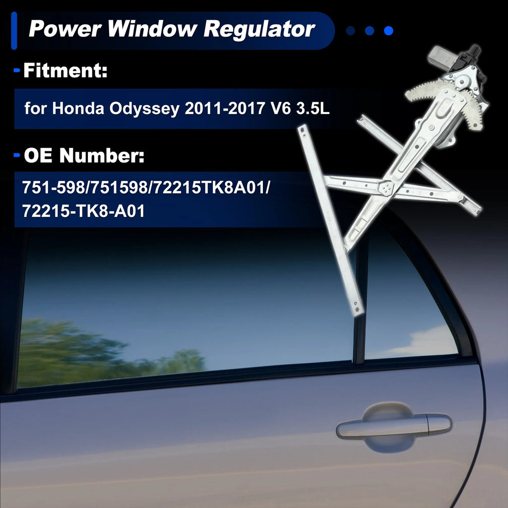 Power Window Regulator with Motor for Honda Odyssey (2011–2017) No. 751-598
