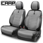 Set of 2 Universal Front Row Seat Covers for Car SUV (Grey/Black)