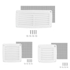 Square Louvered Air Vent Grille Cover for Marine RV (White ABS)