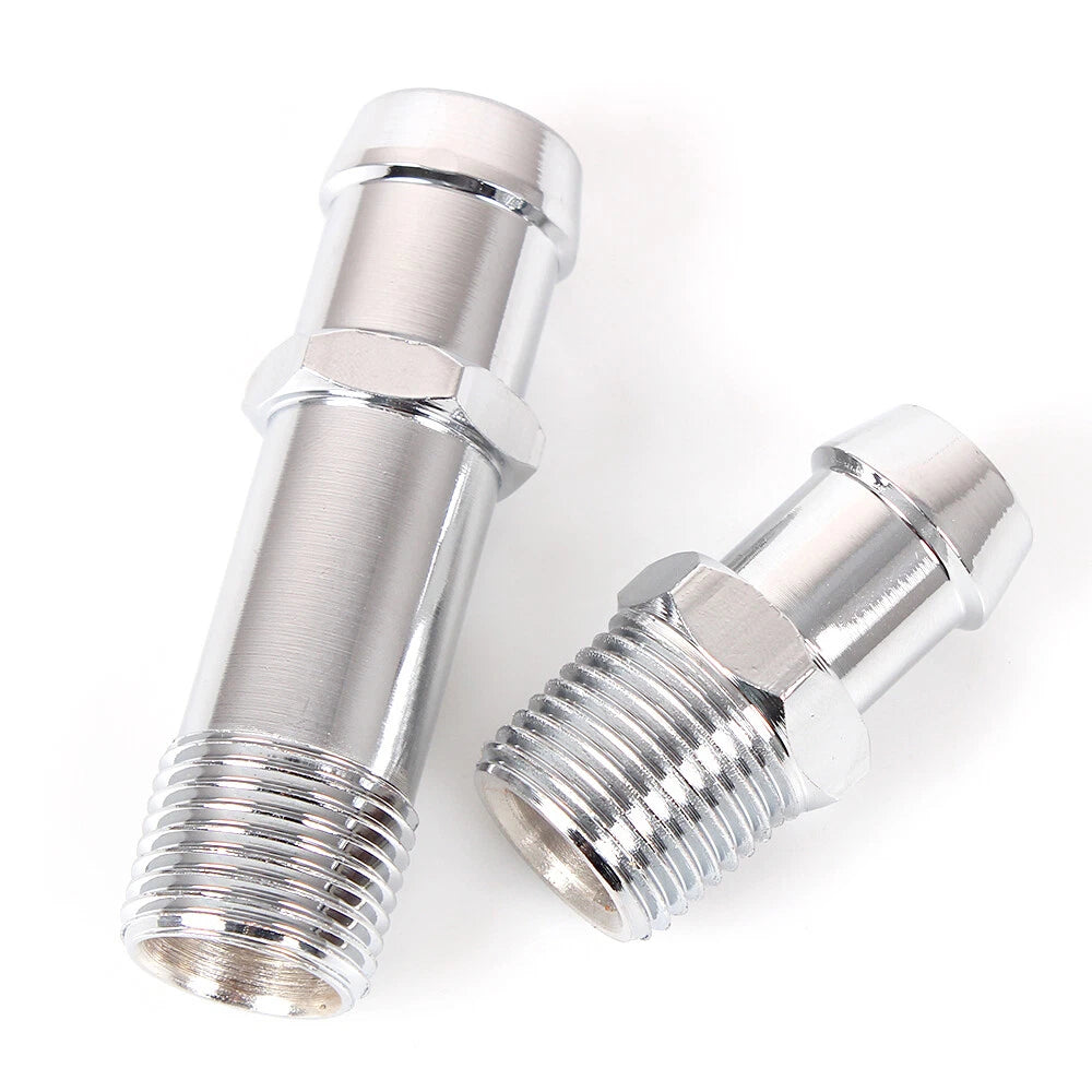Heater Hose Fittings for Water Pump and Intake (Chrome)