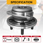 Pair Front Wheel Bearings & Hubs for Jeep Grand Cherokee (1993–1998)