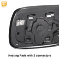 Left Side Heated White Mirror Glass for Honda Accord (2011-2013)