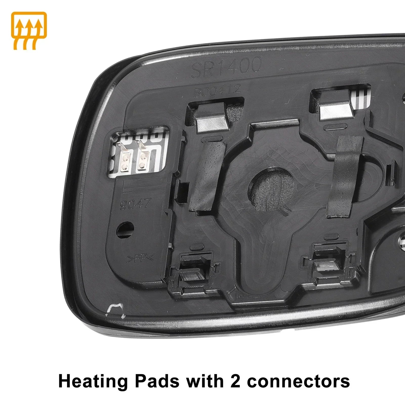Left Side Heated White Mirror Glass for Honda Accord (2011-2013)