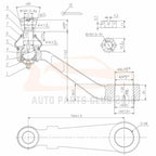 Set of 10 Front Tie Rods Ball Joints Pitman Arm for Toyota Pickup 4WD (1992–1995)