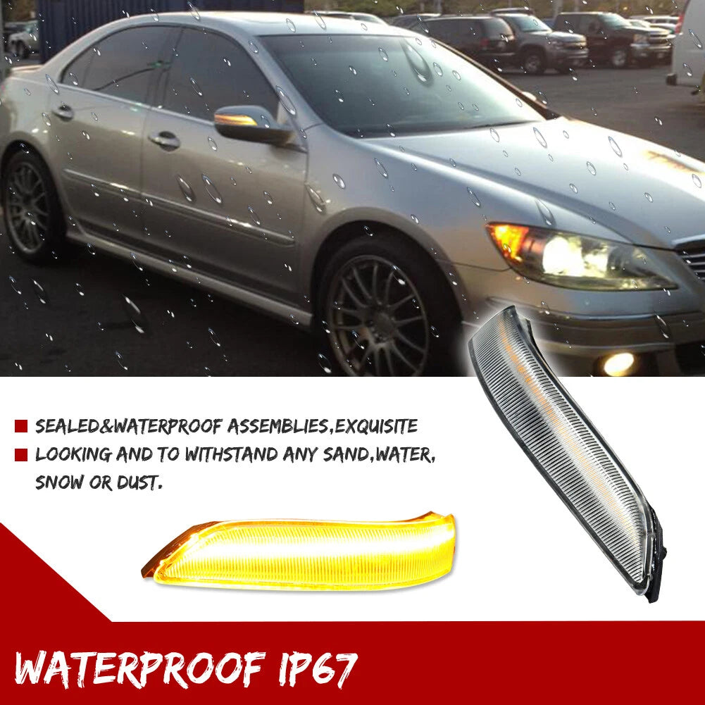 Clear Lens Front Side Mirror Lamps for Honda Accord, Acura RL (2006–2013)