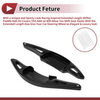 Set of 2 Black Aluminum Alloy Steering Wheel Paddles for Mazda Axela (2020–2021)