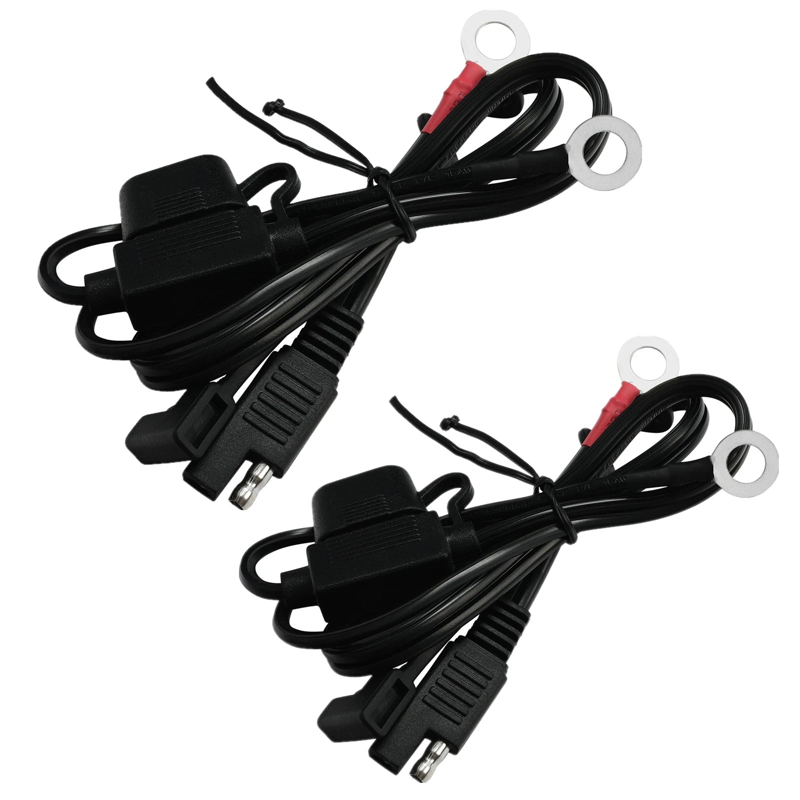 2X Motorcycle Battery Charger Terminal Connector Cable Harness Adapter