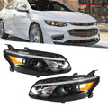 Projector Headlight Kits for Chevy Malibu (2016–2018) Black Housing