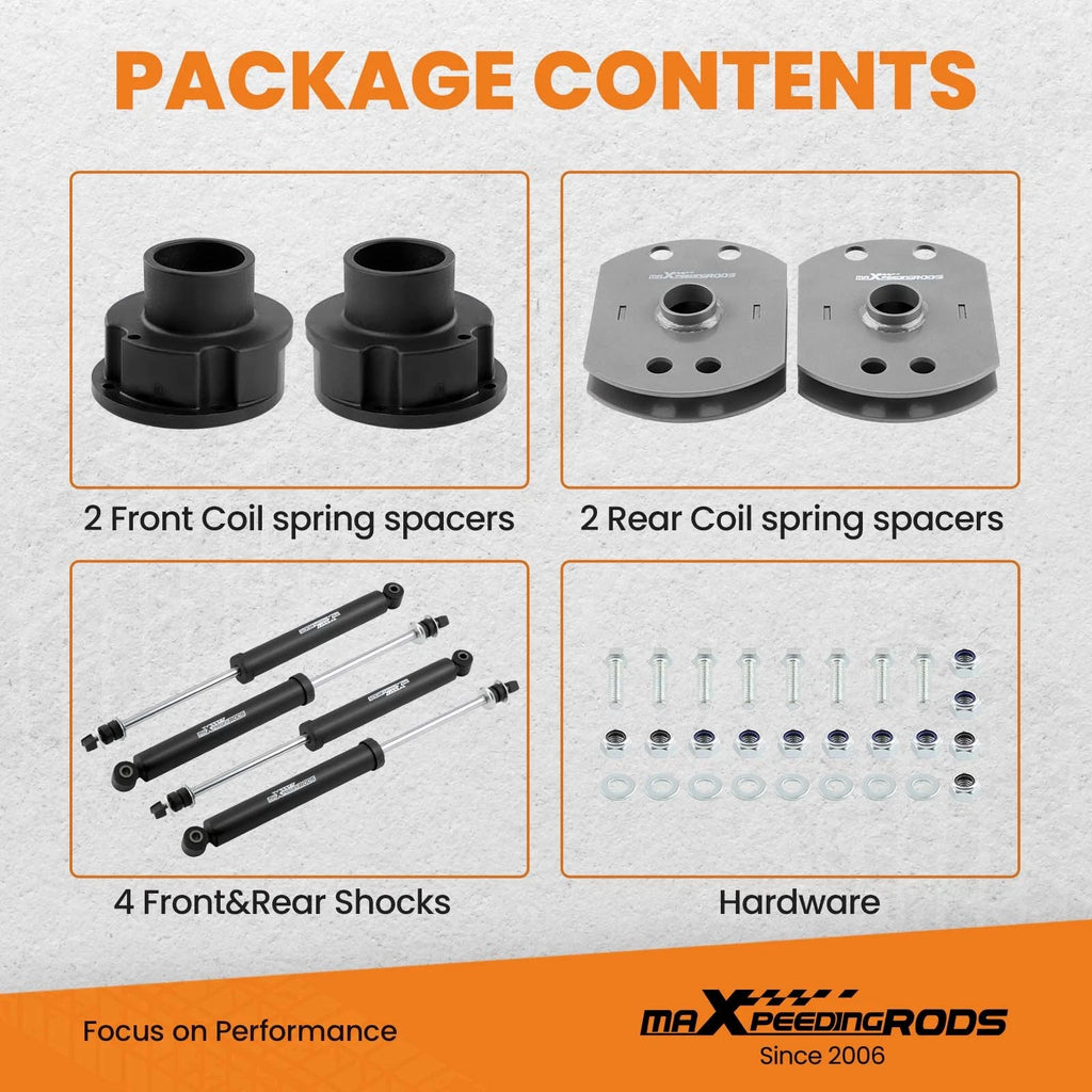 2.5" Front 1.5" Rear Lift Kit with Coil Spring Spacers for Ram 2500 4WD (2014–2022)