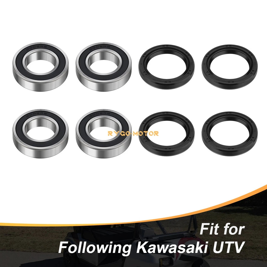 Set of 2 Front Wheel Bearings Seal for Kawasaki Mule 3000–4010