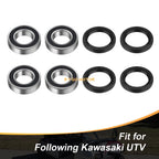 Set of 2 Front Wheel Bearings Seal for Kawasaki Mule 3000–4010