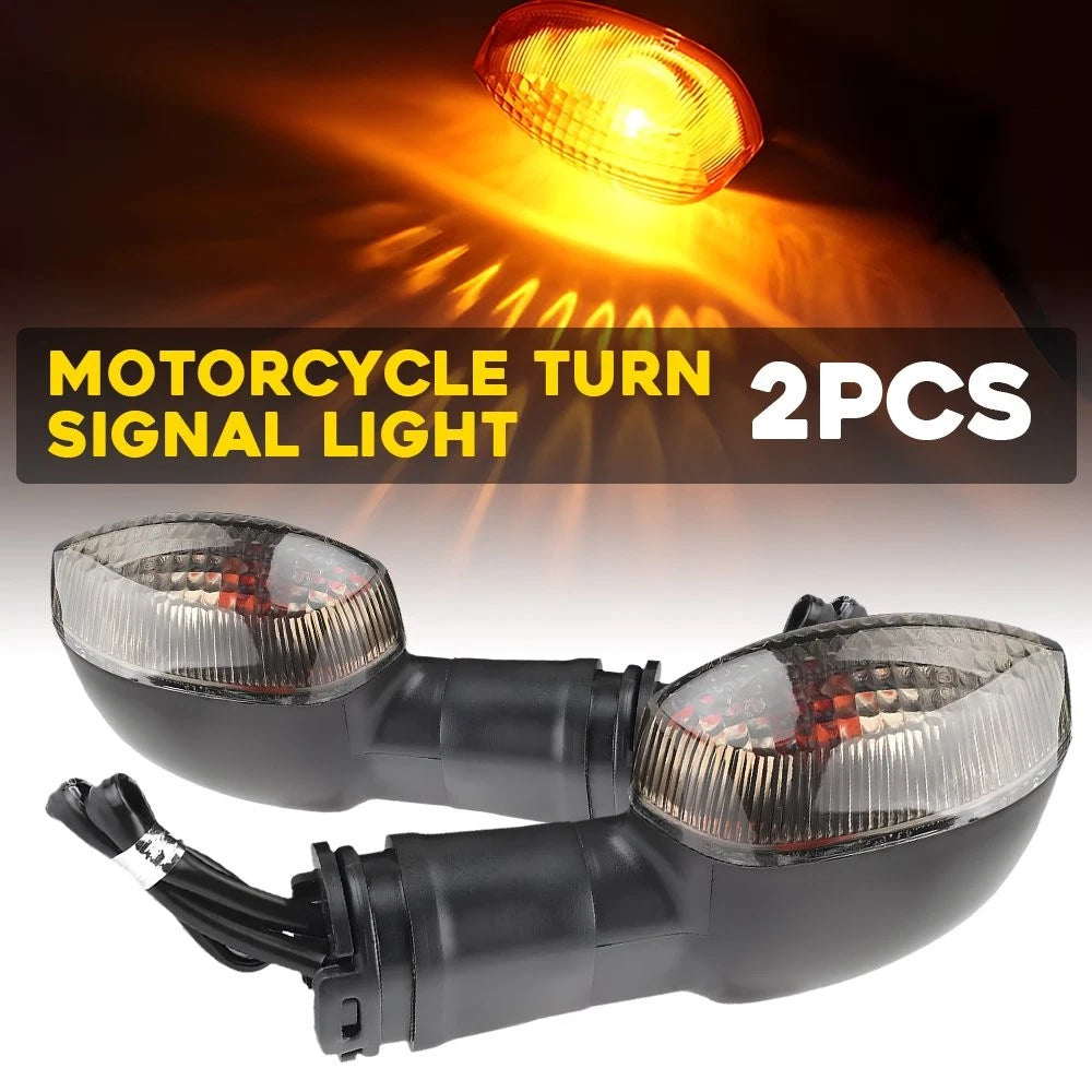 Front Rear Turn Signal Light for YZF R1 R6 R7 R3 R25 R15 R125 (Smoked Amber)
