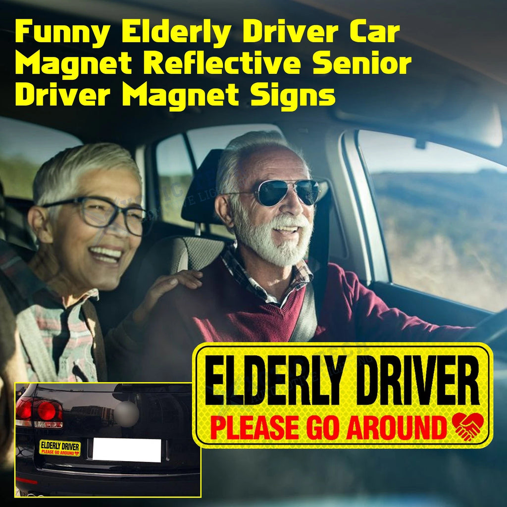 Reflective Senior Driver Car Magnet for Elderly Drivers (2010-2020)