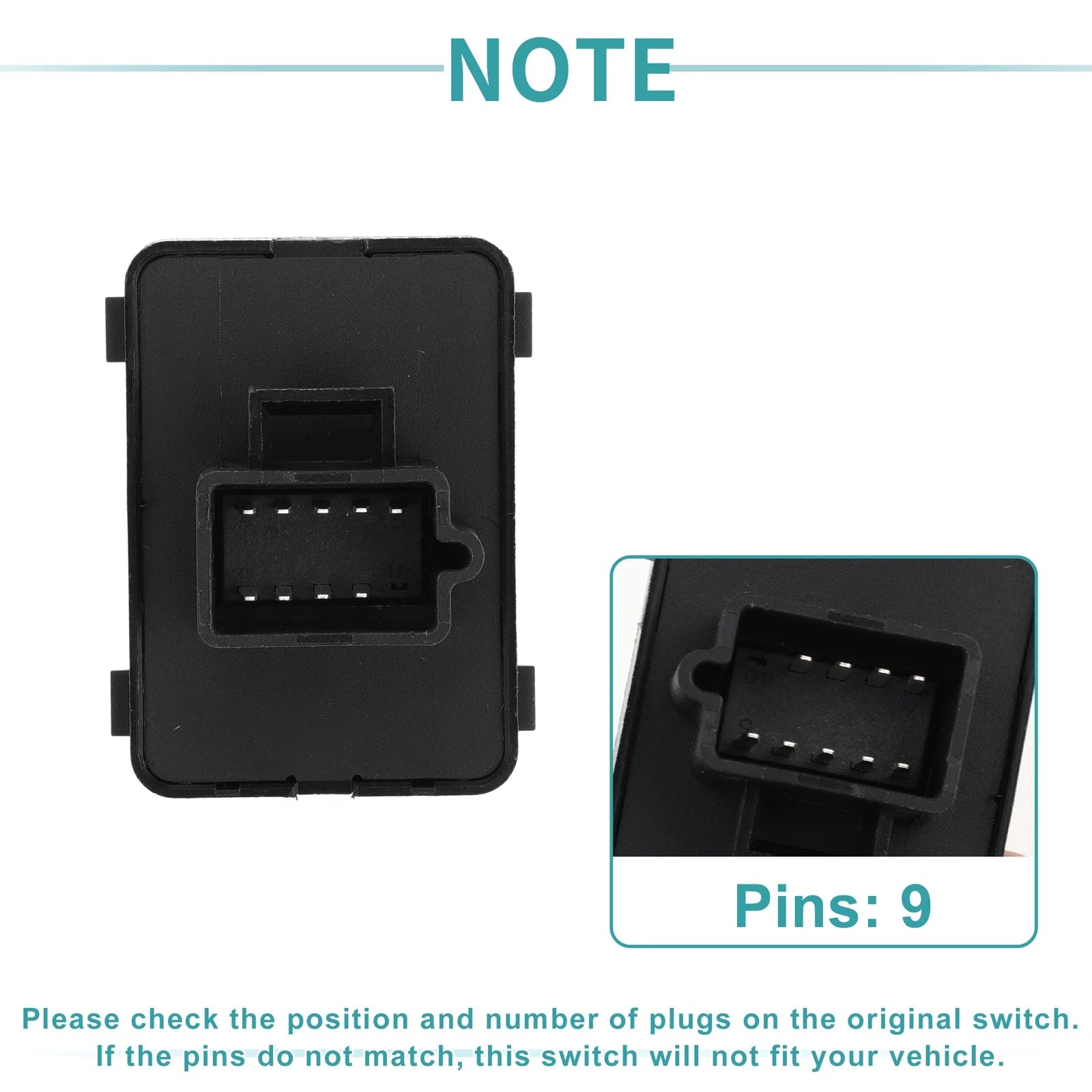 Car Mirror Switch for Chevrolet Traverse (2009–2017) No. 15808774 Black Metal