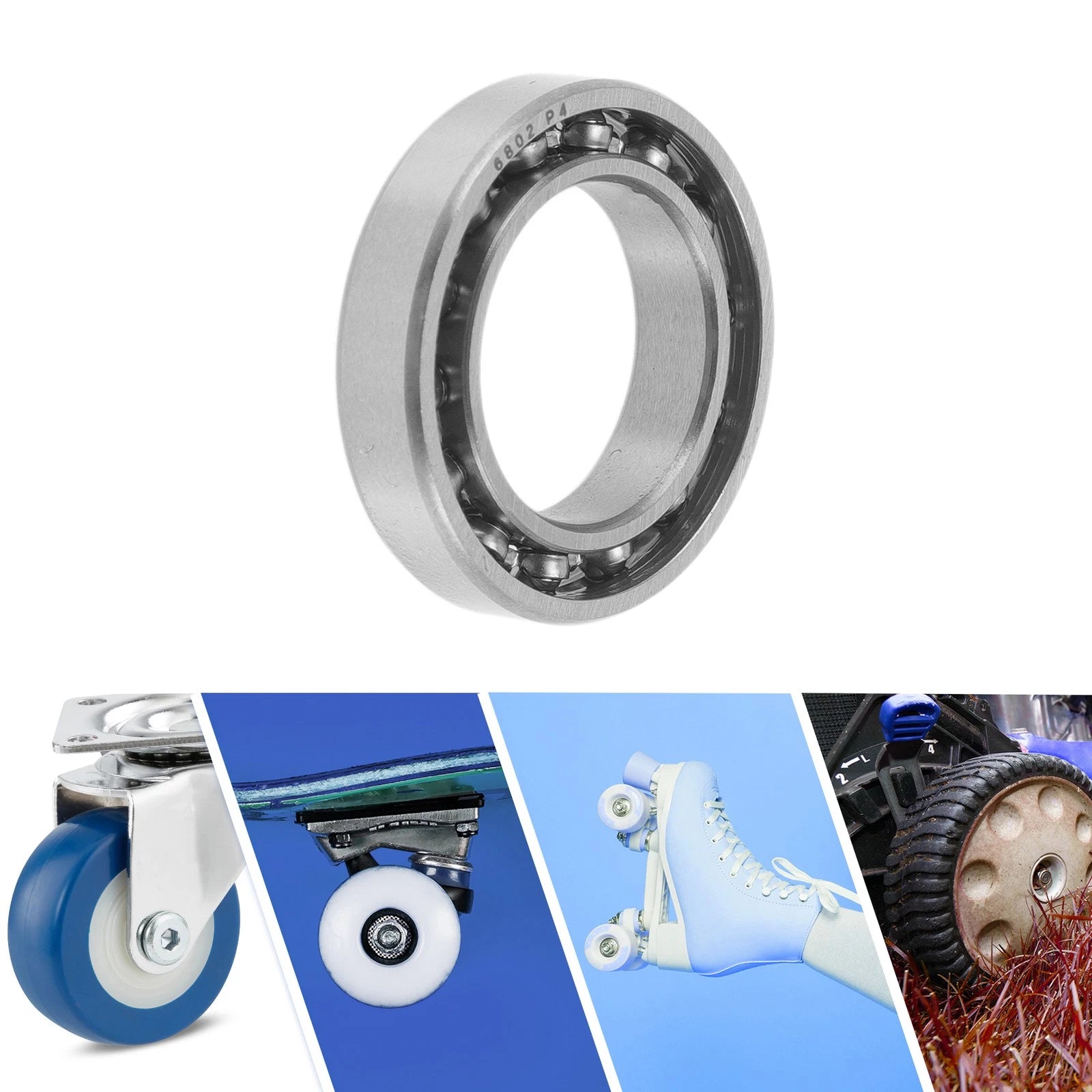 Deep Groove Ball Bearing 15x24x5mm for Scooter Skateboard (6802)